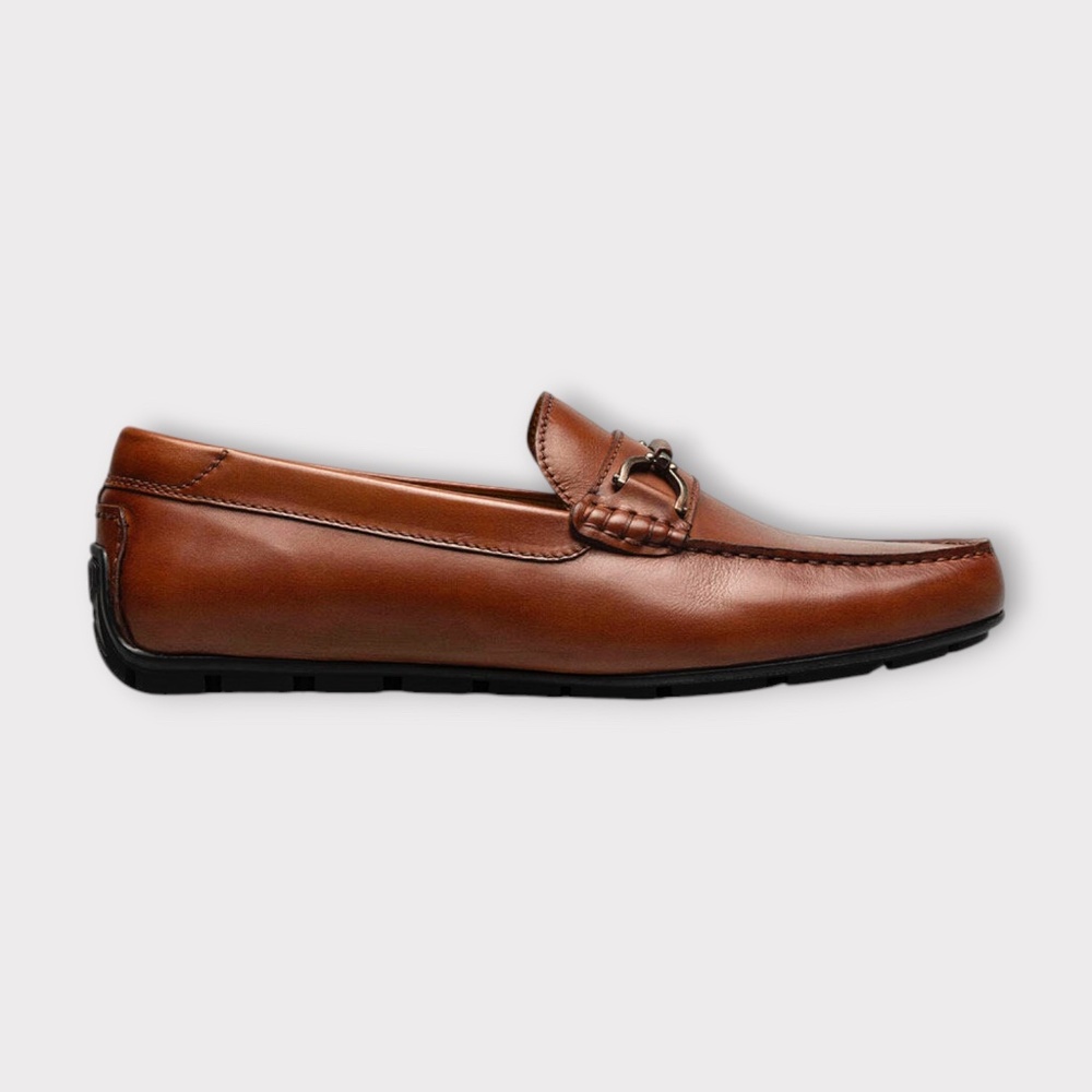 Mens Florsheim Motor Bit Driver in Cognac Leather. 13410 221